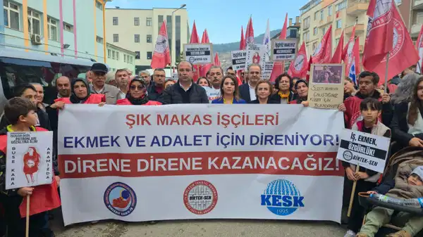 Tokat’ta “Ekmek ve Adalet” buluşması: Şık Makas işçileri hakları için miting düzenledi