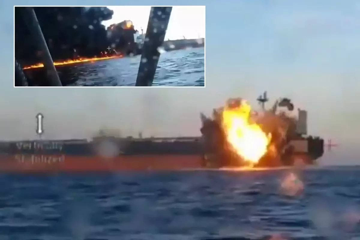 Ukrayna gemiye saldırı anını paylaştı